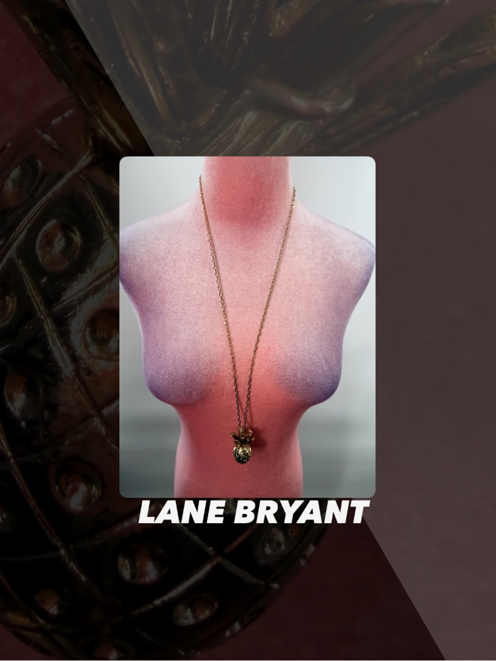 EUC Lane Bryant Pineapple Pendant Necklace